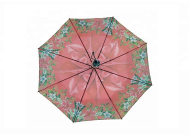 Çiçek 21 inç Katlanabilir Şemsiye 8 Kaburga Kauçuk / Plastik Saplı Güçlü Sağlam