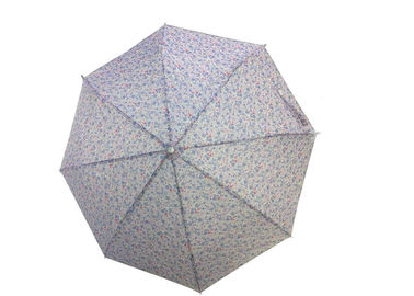 Polyester / Pongee Kumaş Mini Katlanır Şemsiye, Kendiliğinden Katlanır Şemsiye
