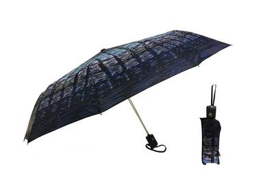Rüzgar Dayanıklı Otomatik Seyahat Şemsiyesi 21 inç 8k İş Kompakt 3 Katlanabilir Katlanabilir