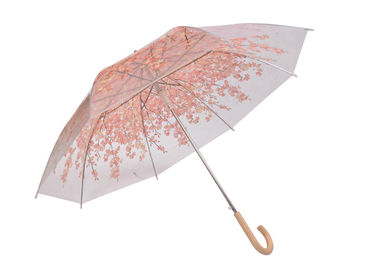 Moda Bayanlar Pembe Şeffaf Şemsiye, Büyük Temizle Dome Şemsiye