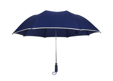 2 Katlanır Özel Logo Golf Şemsiye, Relective Boru Kapak Ile Yağmur Için Golf Şemsiye