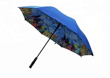 30 inç çift katmanlı golf şemsiyesi katı yabancı tam renkli baskı katman içinde
