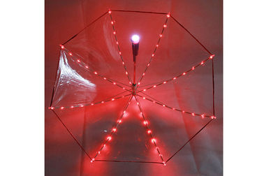 Özelleştirilmiş Kızlar Küçük Kırmızı Şemsiye Kolay Manuel Açık Kullanım İpuçları Ile LED Üzerinde 19 Inç