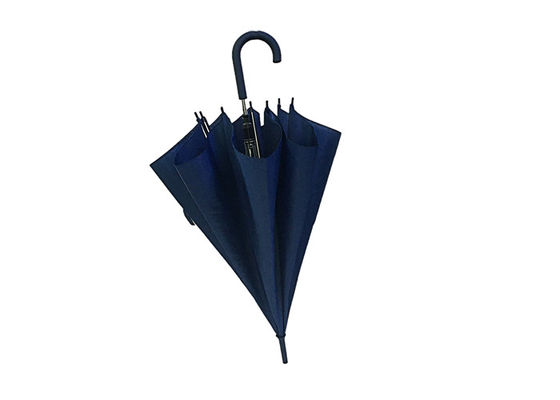 Plastik J Saplı Pongee Otomatik Açık Çubuk Şemsiye