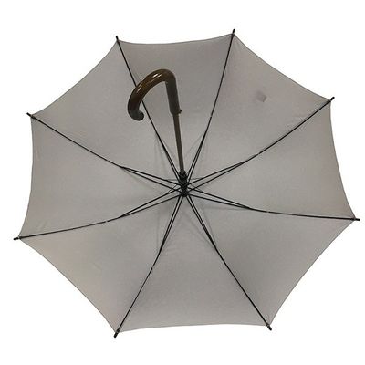 Ahşap şaftlı ve ahşap saplı şemsiyeli 23 inç düz otomatik açık şemsiye