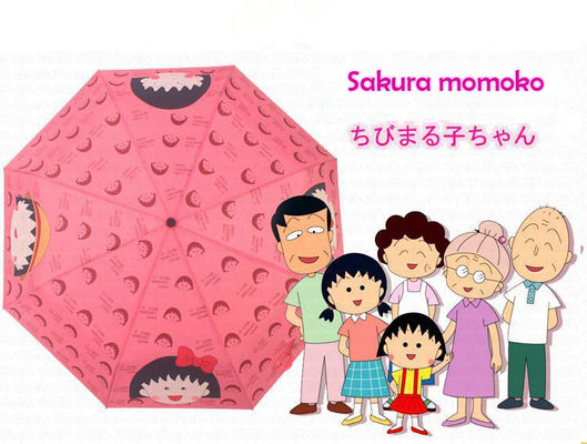 Sıcak Satmak Sakura Momoko Çocuklar için Sevimli Çocuk Şemsiyesi Flodable Şemsiye