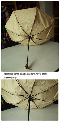 Erkekler İçin Parlak Kafatası Kolu Katlanabilir Rüzgar Geçirmez Şemsiye