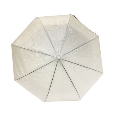 J Şekli Plastik Saplı Şeffaf POE Şemsiye