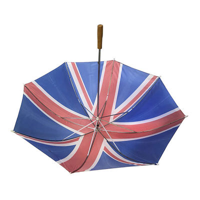 İngiltere Bayrağı Baskılı Polyester Kumaş Promosyon Golf Şemsiyeleri