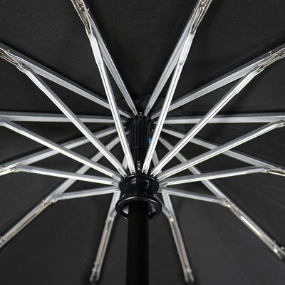 12 Panel Business Pongee Kapak Üç Katlı Şemsiye Otomatik
