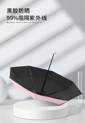 Küçük Kapsül 96cm Çap 5 Katlanır Şemsiye 8 Panel Anti UV Ultra Hafif