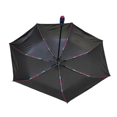 Siyah Kaplama ile Otomatik Açık Kapat Güneş Bloğu 3 Katlı Şemsiye