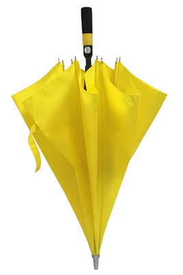 Erkekler için Sarı Renkli Fiberglas Şaft Pongee Büyük Boy Golf Şemsiyesi