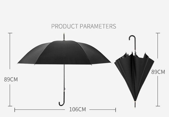 Bayanlar için Çap 105CM Pongee Uzun Yağmur Şemsiyesi