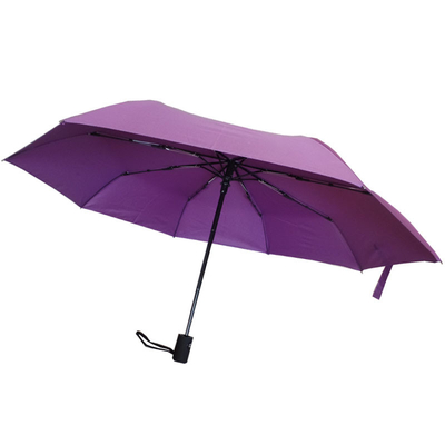 Fiberglas Çerçeveli Windproof Pongee kumaş Katlanır Mini Şemsiye