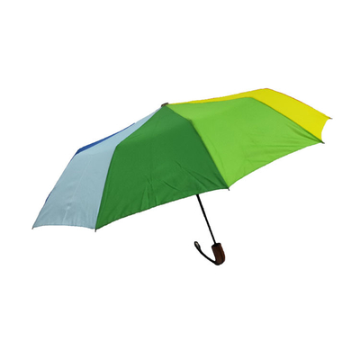 BSCI Gökkuşağı Renkli Polyester 190T Kompakt Bayanlar Seyahat İçin Katlanır Şemsiyeler