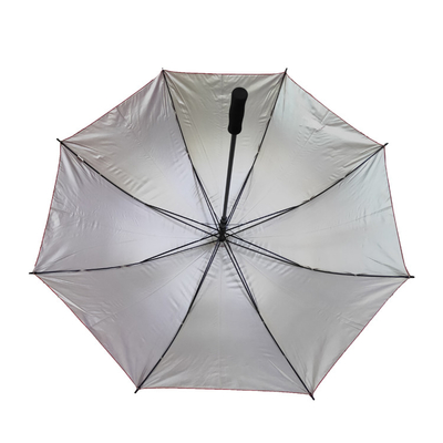 UV Korumalı 190T Polyester Kumaş Düz Gümüş Kaplamalı Şemsiye