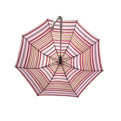 Bayanlar için 23 inç Pongee Kumaş Dijital Baskı Şerit Şemsiye