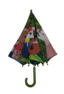 Çocuklar İçin Küçük Metal Çerçeve Pongee İki Katmanlı Şemsiye