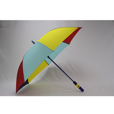 BSCI Pongee Kumaş Üç Renkli Ortak Renkli Golf Şemsiyeleri