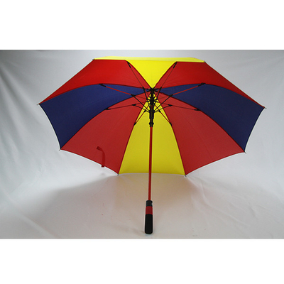BSCI Pongee Kumaş Üç Renkli Ortak Renkli Golf Şemsiyeleri