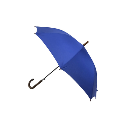SGS Rüzgar Geçirmez Düz Renk Promosyon Hediyelik Ahşap Saplı Şemsiye