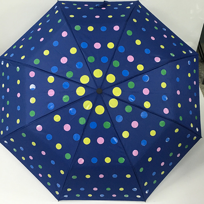 Bayanlar İçin Sihirli Baskı Katlanır Otomatik Açık Pongee Kumaş Şemsiye