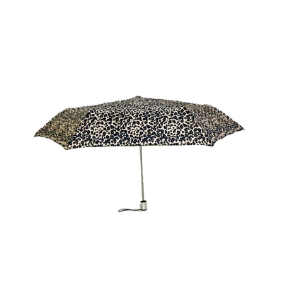 Lepoard Baskılı Anti UV Mini Rüzgar Geçirmez Cep Şemsiyesi