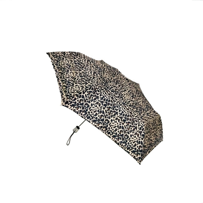 Lepoard Baskılı Anti UV Mini Rüzgar Geçirmez Cep Şemsiyesi