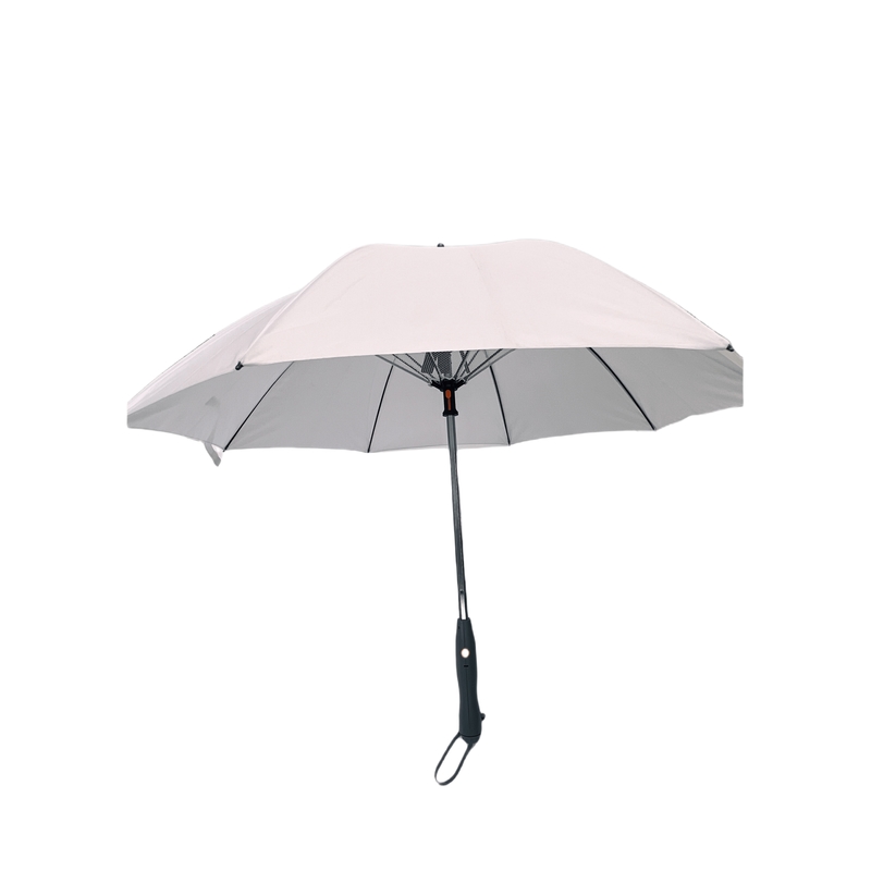 Özel Renk Logo Pongee Dış Fan Şemsiye Çelik şafak fiberglass çerçeve