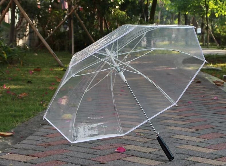 Yağmur için LED ışığı olan golf şemsiyesi cam lif kaburgaları ve alüminyum şafta ile.